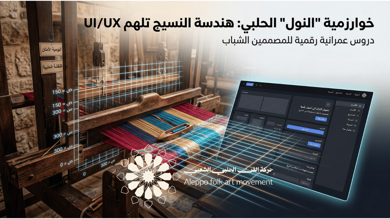 خوارزمية "النول" الحلبي: ماذا يتعلم مصممو واجهات المستخدم (UI/UX) من هندسة النسيج؟