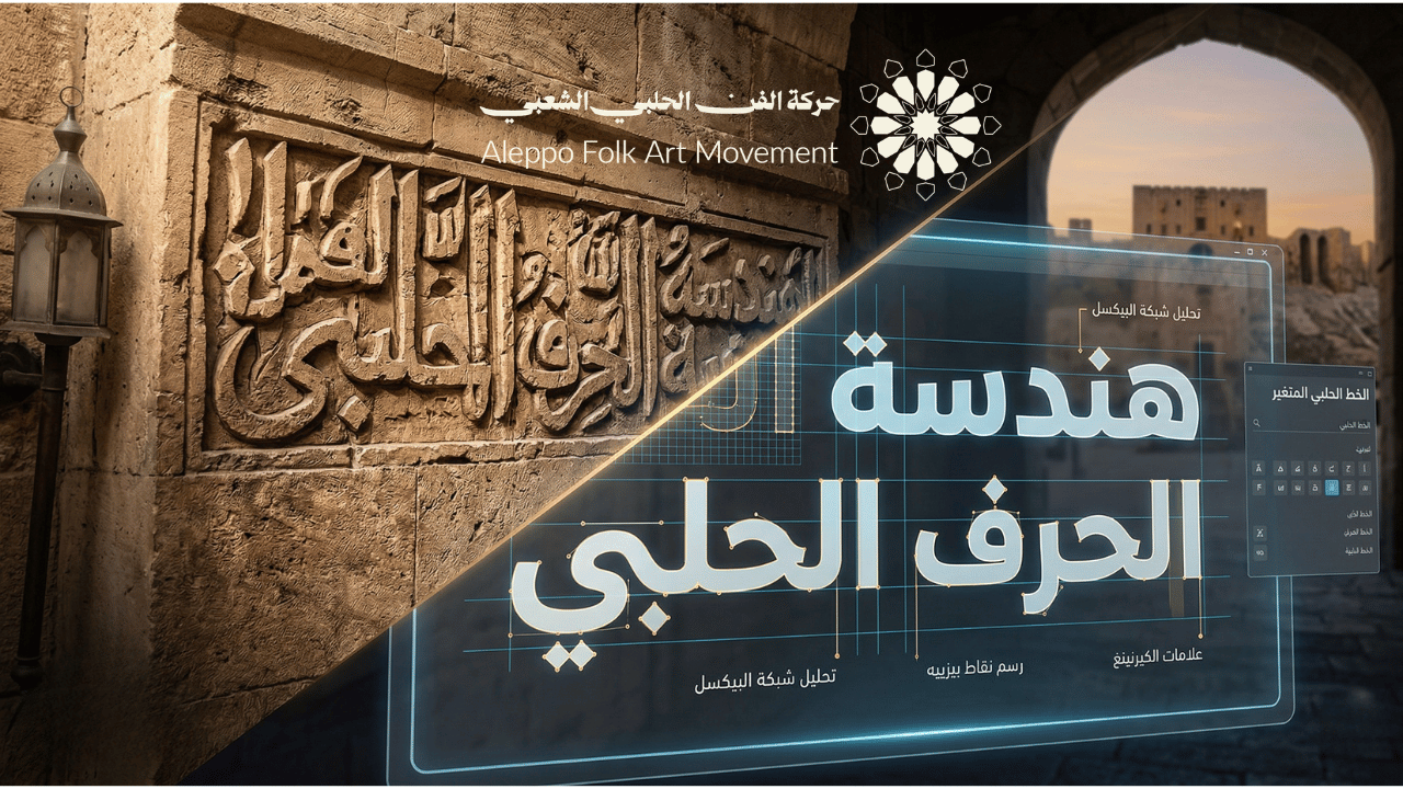 هندسة الحرف الحلبي: تحويل النقوش الجدارية إلى تايبوغرافي معاصر